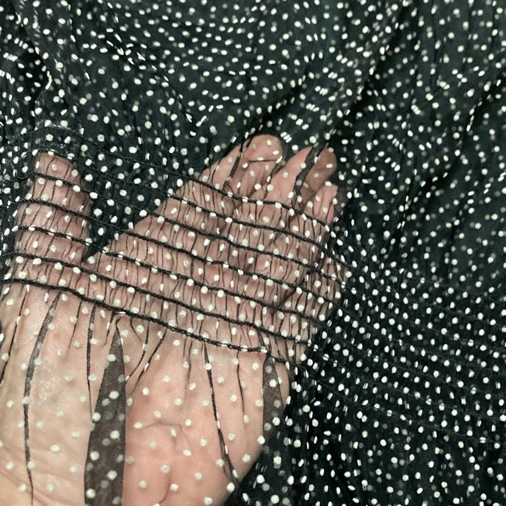 Zara Black and White Dotted Blouse